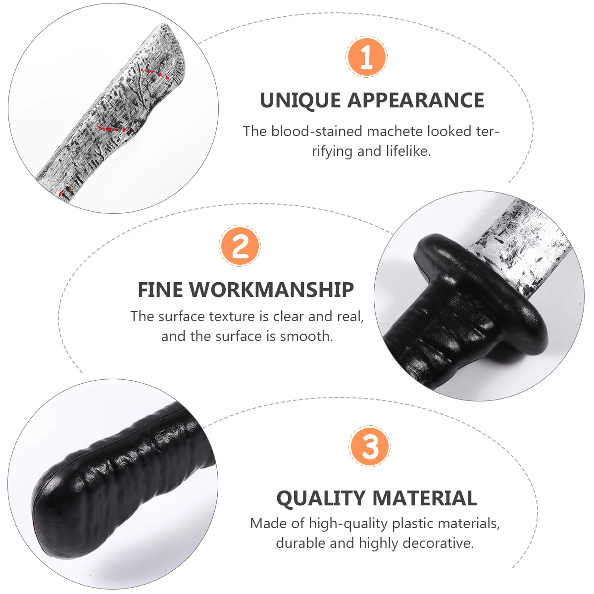 

1Pcs Plastic Halloween Butcher Prop Scary Decor for Haunted House Carnival Masquerade Party Halloween