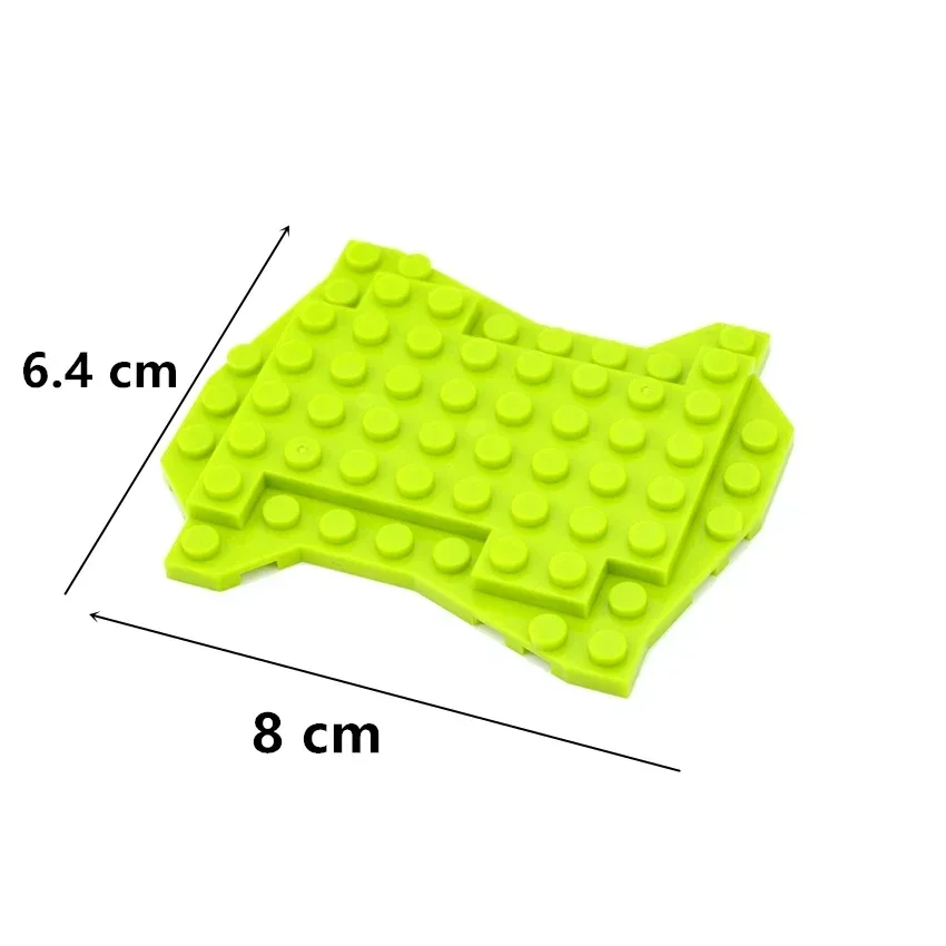 4 Stück Moc Teil unregelmäßige Grundplatte Doppelseiten Multi-Terrain-Pflanze Grundplatten Ziegel Bausteine Montage Spielzeug Grundplatten