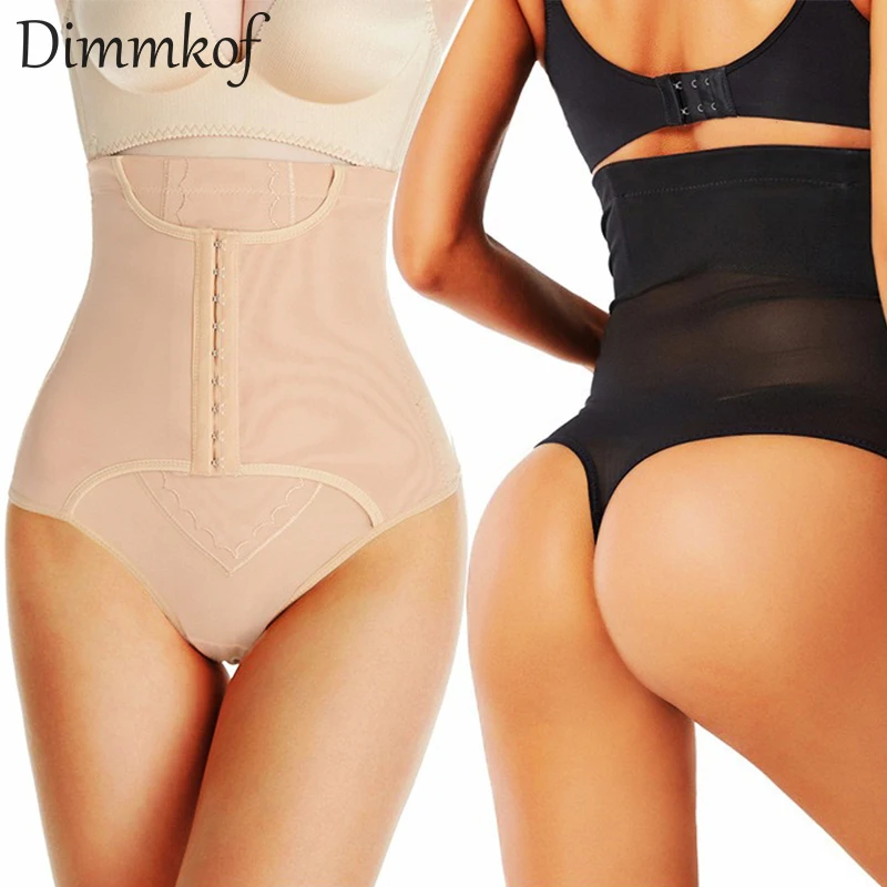 

Dimmkof Adjustable Button Scrunch Butt Shapewears Women's No Trace Thin Waist Tummy Control Panties Breathable Mesh Underwears