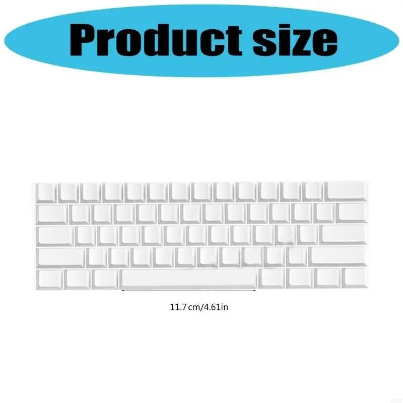 Original Height 61 Key White Keycaps Durability PBT Keycap For Customizing Mechanical Keyboards At Home Or Work