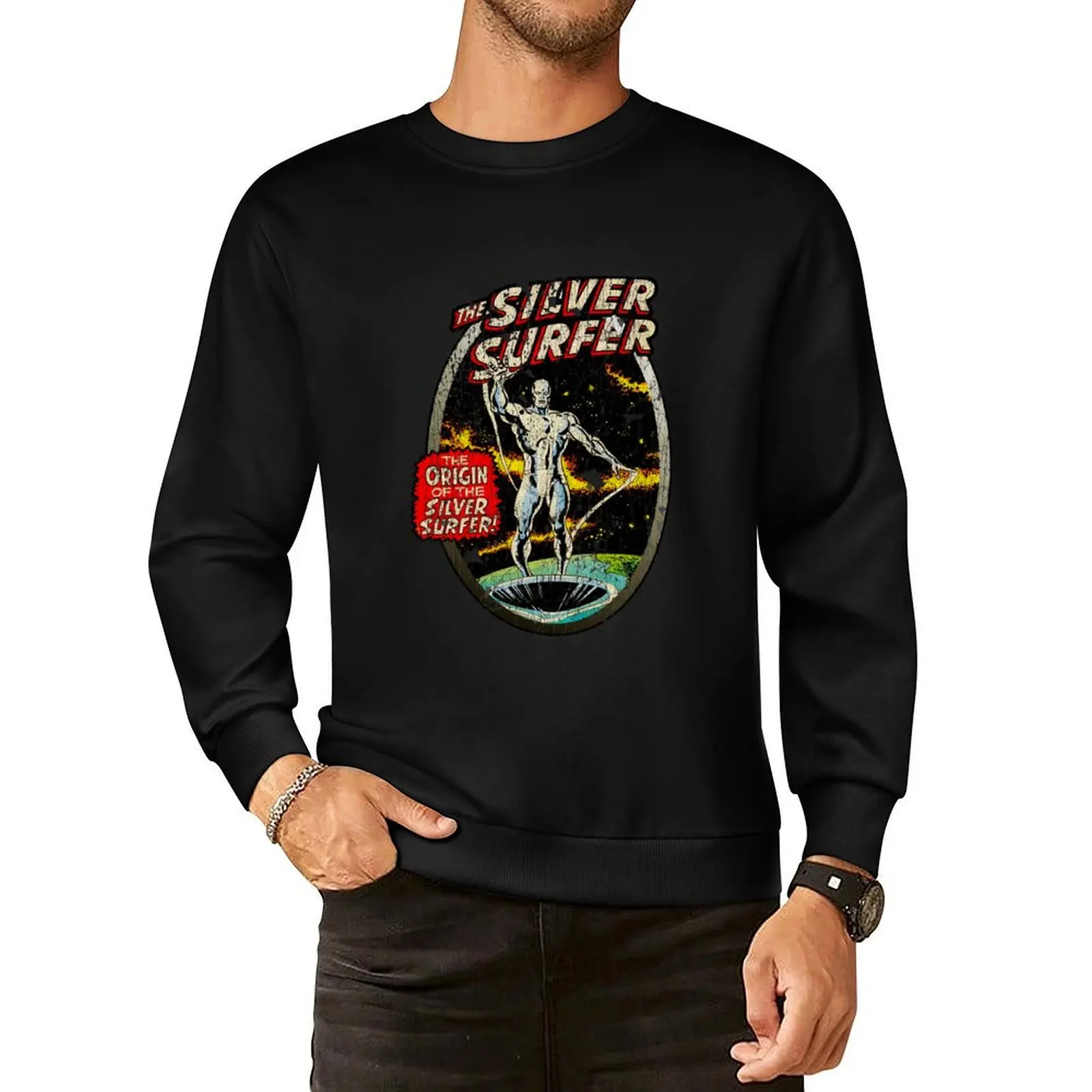 

Silver Surf 1978 Cartoons Vintage Pullover Hoodie men wear men clothing men's clothes anime clothes autumn sweatshirt