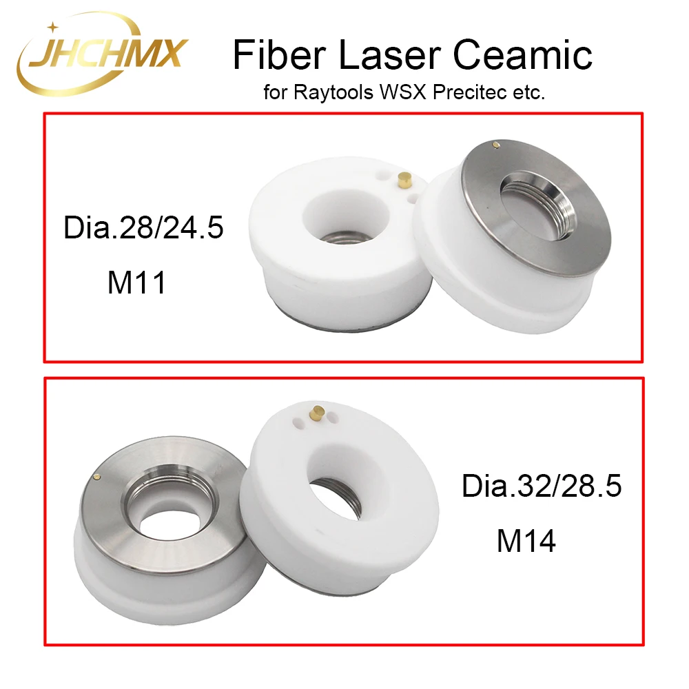 JHCHMX Laser Ceramic Ring Nozzles Holder D28/32mm P0571-1051-00001 For Raytools Precitec WSX HSG Fiber Cutting Head Parts