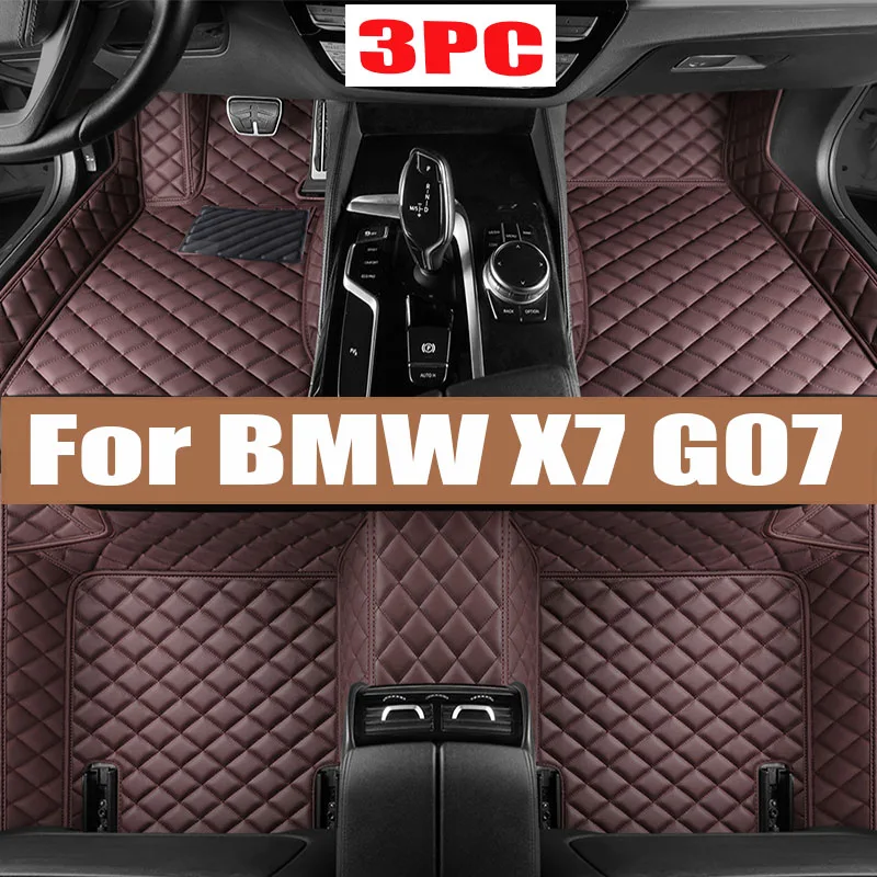 

Car Floor Mats For BMW X7 G07 2018~2023 7seat Leather Pad Luxury Leather Mat Anti Dirty Rug Durable Carpets Car Accessories 2019