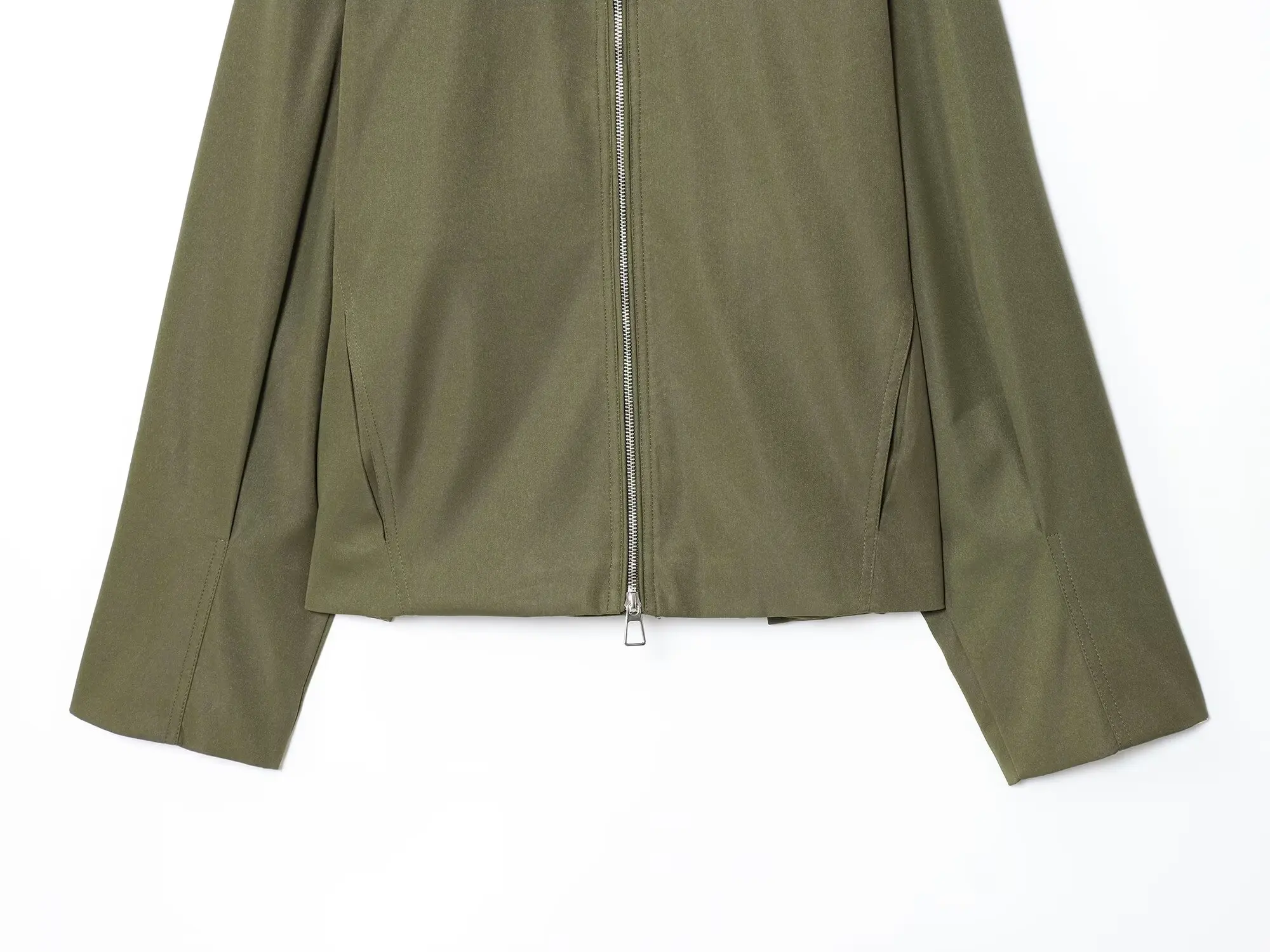 เสื้อแจ็คเก็ตบอมเบอร์แฟชั่นใหม่สำหรับผู้หญิง ฤดูใบไม้ร่วง ปี 2025 สไตล์วินเทจ ปกเสื้อแบบปกเชิ้ต แขนยาว ซิป ลำลอง เสื้อคลุมตัวนอกสุดชิค