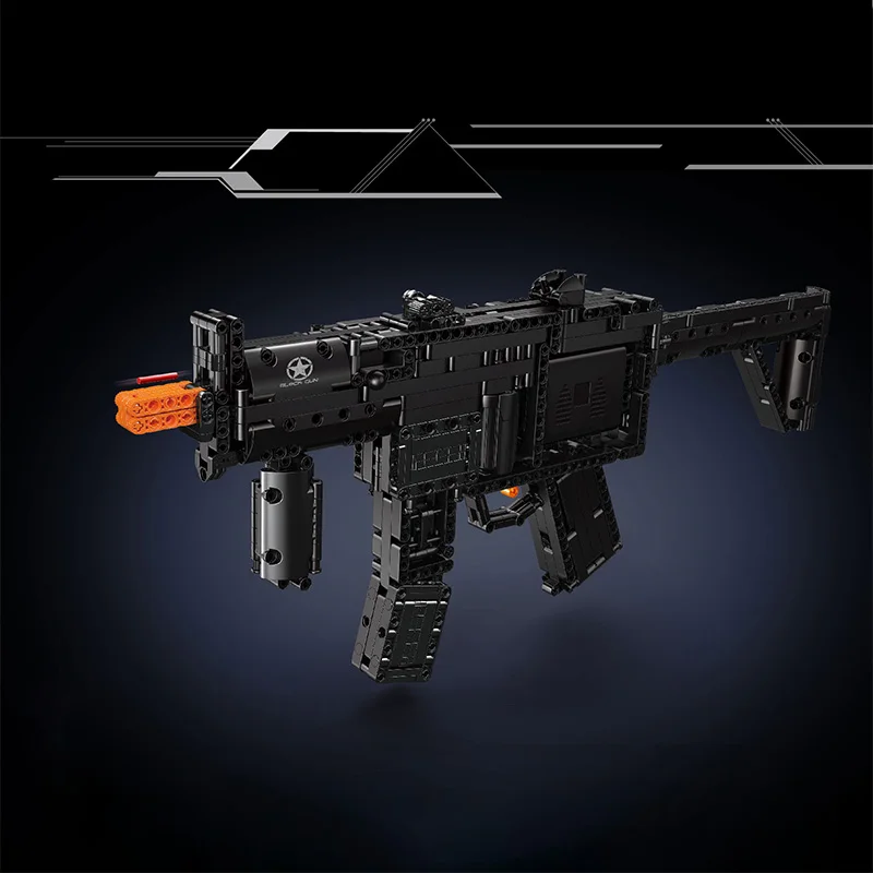 

MP5 пулемет-блок, игрушка может огонь, электрическая 21, игрушка непрерывного действия, модель механического соединительного блока, частицы