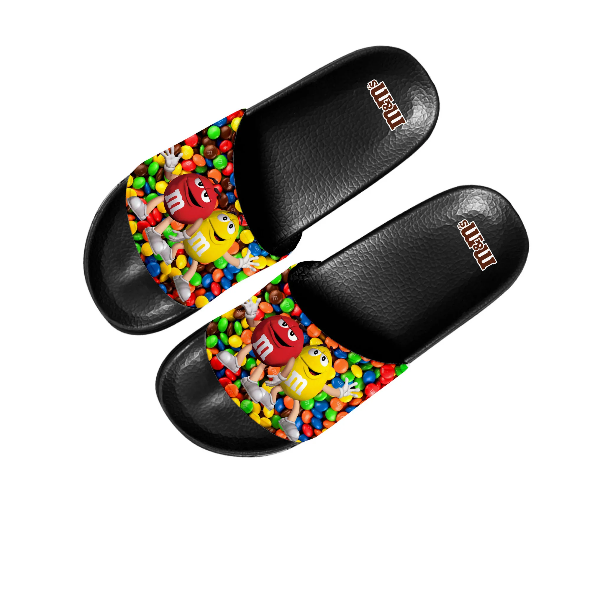 

M Chocolate Cartoon Sweet Slippers Home Water Shoes Men Women Teenagers Children Beach Pool Sandals Custom Made Summer Slipper