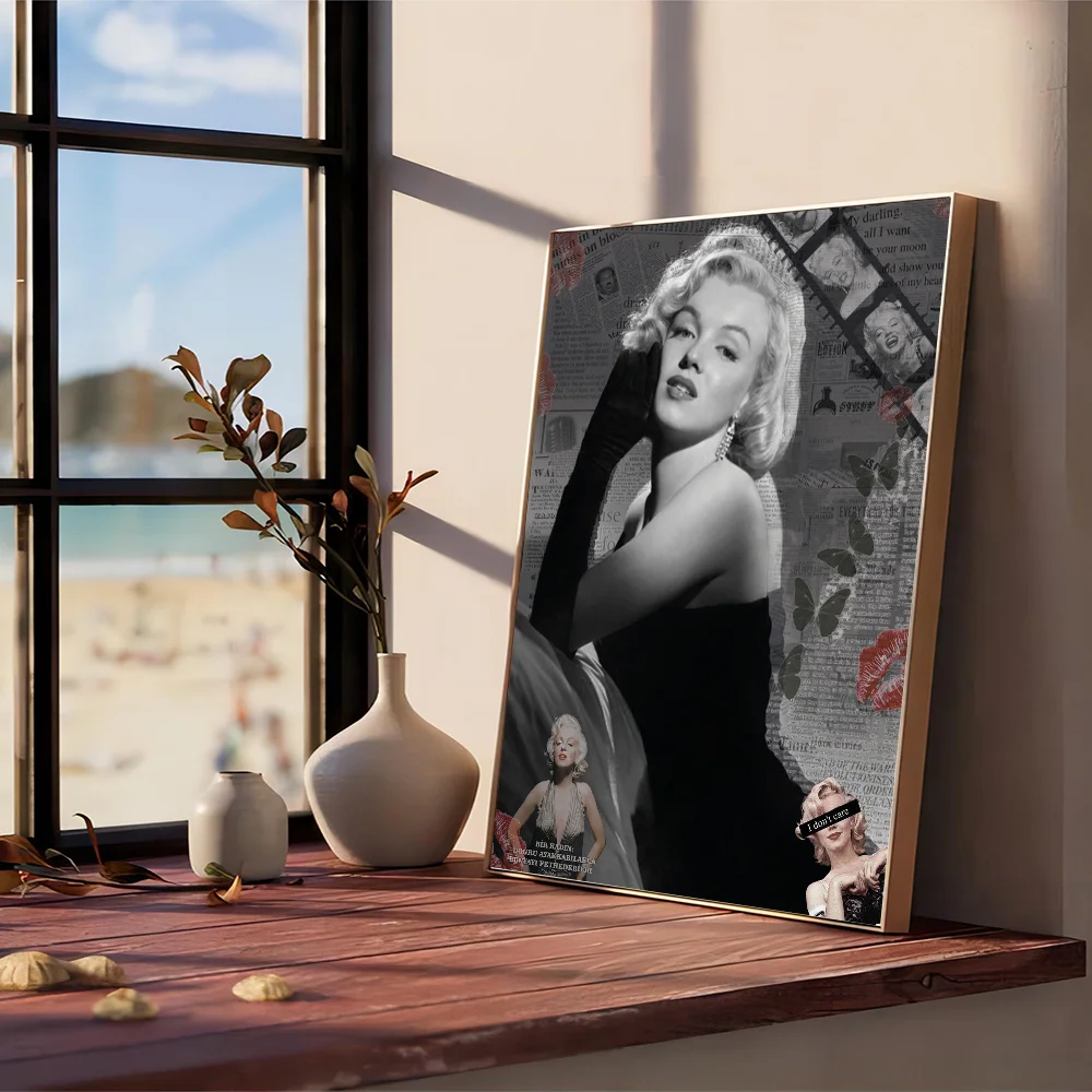 Marilyn Monroe 50s Movie Star DIY Sticky Poster Whitepaper Prints Posters Artwork Nordic Home Decor