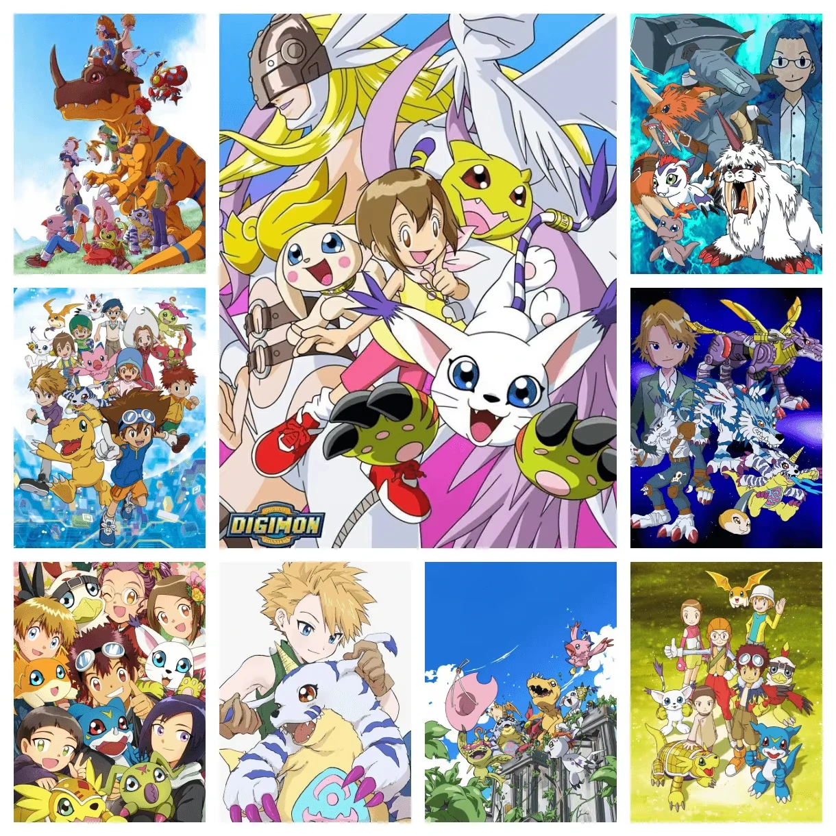

Anime Diamond Painting Digimon Adventure Diy Cross Stitch Kit 5D Japanese Children's Cartoon Embroidery Mosaic Picture Gift