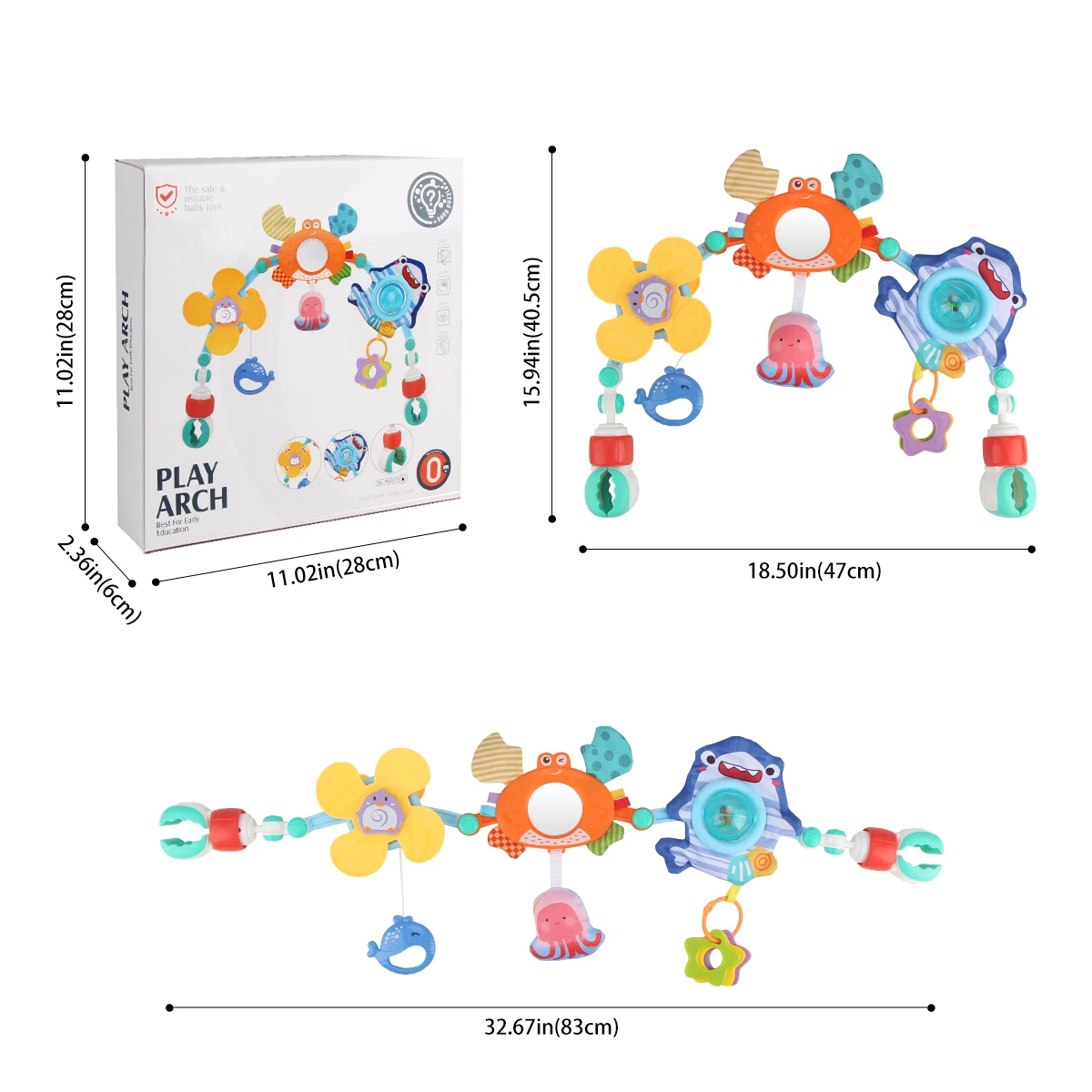 عربة أطفال قوس اللعب عربة النشاط قوس اللعب الحارس لعبة غرامة التنمية الحسية المهارات الحركية اللعب قوس مقعد سيارة للأطفال اللعب