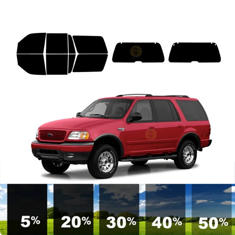 

Предварительно вырезанная съемная тонировочная пленка для окон для автомобиля, 100% УФР, 5%-35%VLT, теплоизоляция, карбон ﻿ Для внедорожника FORD EXPEDITION 4 DR 1997-2002 гг.