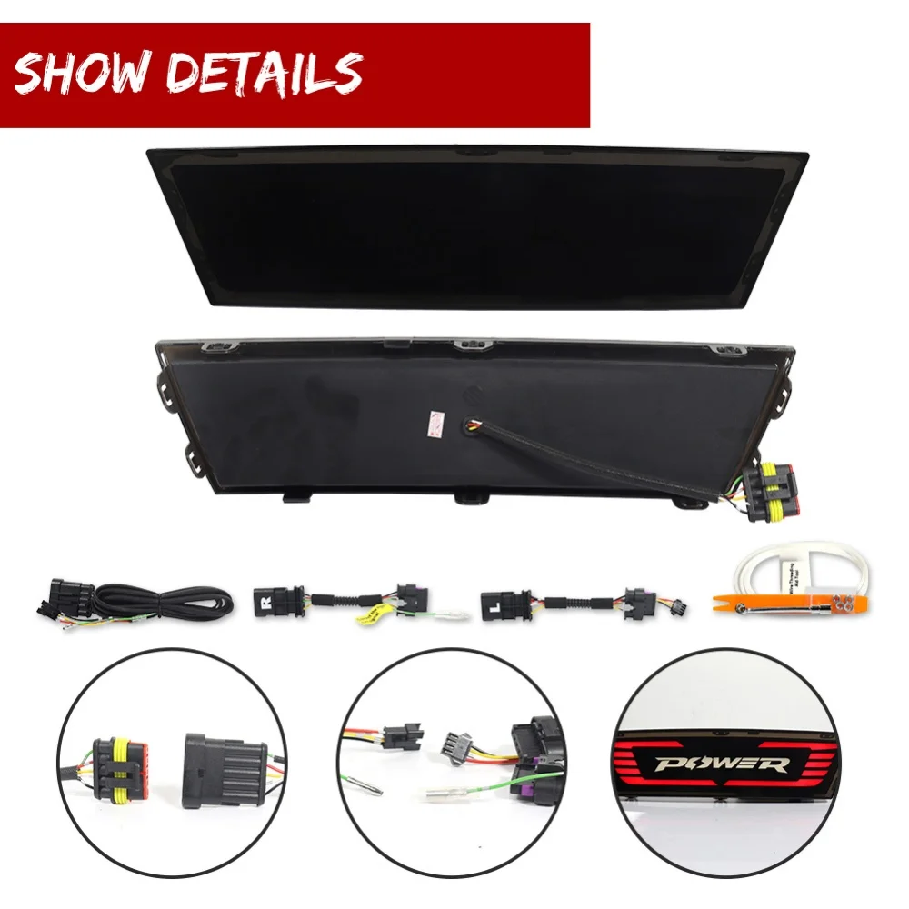 3-in-1 Red LED Rear Fog Light Tail/Brake Light & Sequential Amber Turn Signal Light For Tesla Model Y 2020 2021 2022 2023 2024