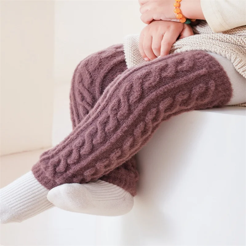 Winter Leg Warmers For Baby Girls Boys New Fashion Thickened Warm Knitting Knee Pads Girls Warmming Accessories Knee High Socks