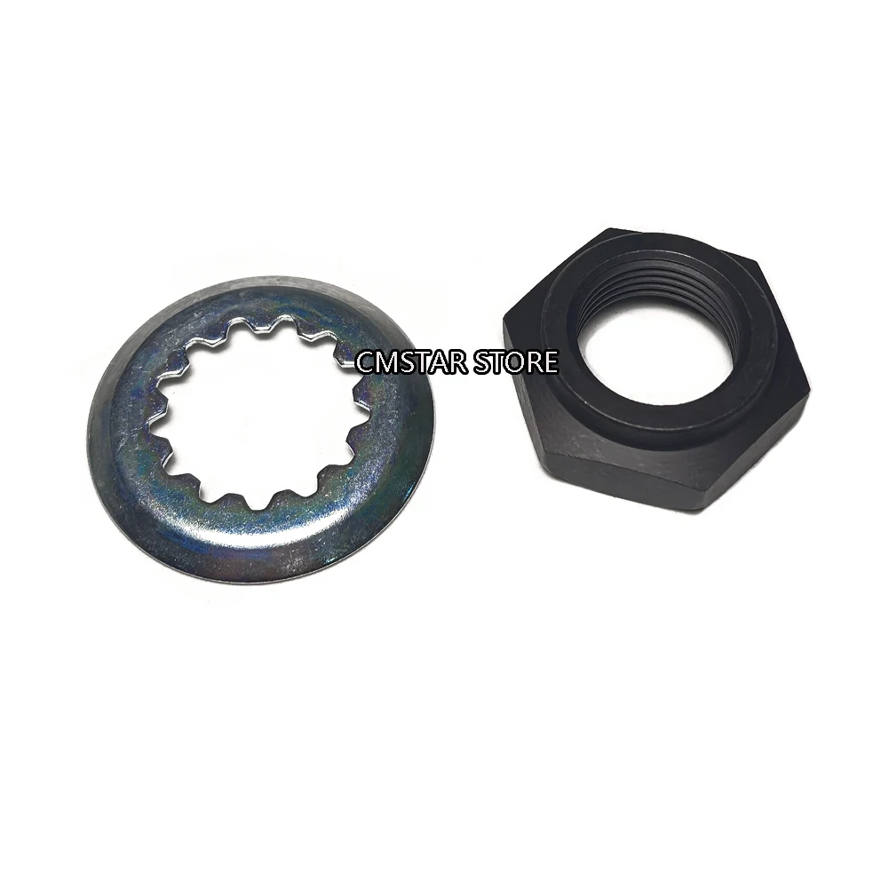 Pinhão dianteiro pequeno da roda dentada da corrente da motocicleta para cfmoto 450sr 450mt srs450 clc450 porca sub eixo porca arruela de bloqueio