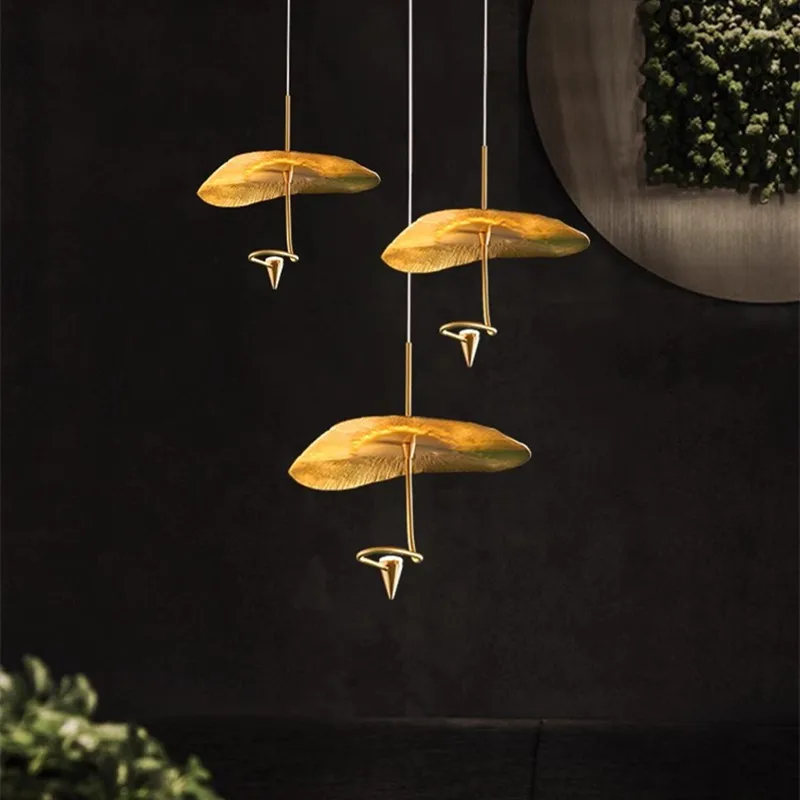 

Mid century pendant light Stair Lotus light Luxury Restaurant Duplex Building Bedroom Living Room Tea Room Art dining room light