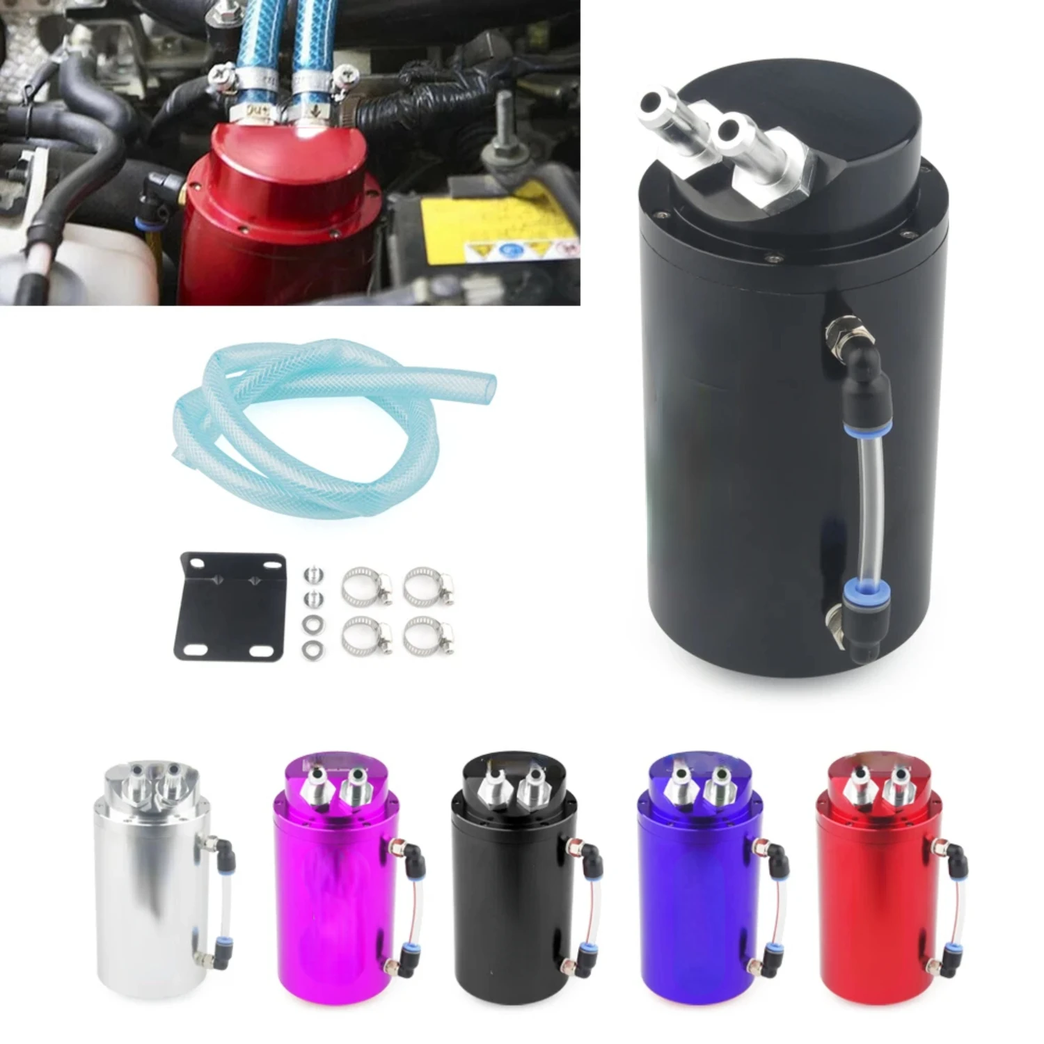 

Car Fuel Tanks General Modified D1 Oil Breathable Can Round Waste Oil Recycling Filter Tank Auto Fuel Supply System Accessories