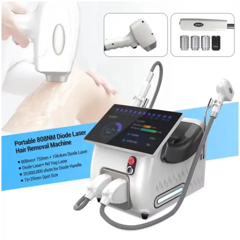 2 in 1 picosecond laser 808nm diode laser 3 wavelength hair removal pigmentation removal machine