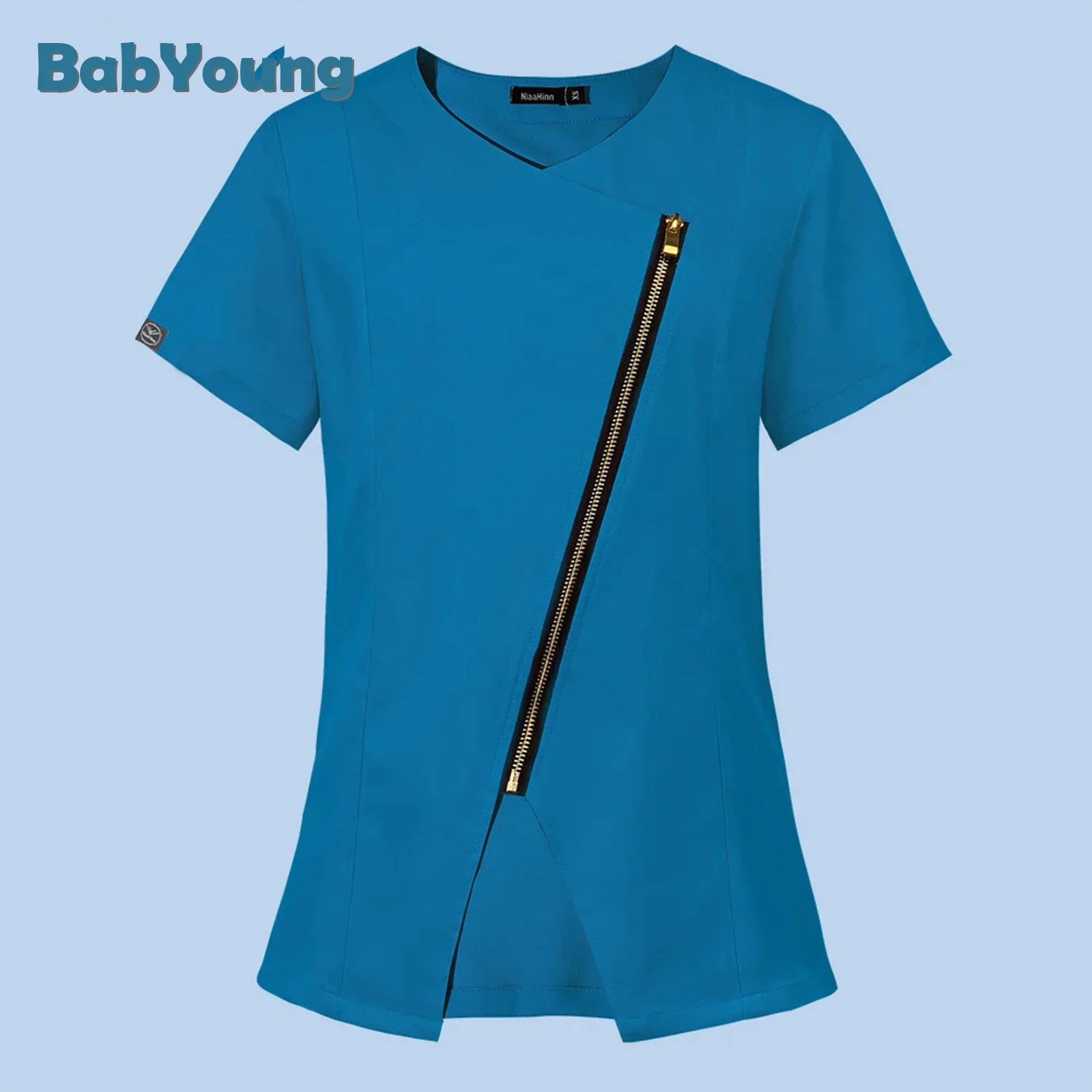 Tops médicos para mujer, uniforme de Hotel para mujer, Tops para correr, uniforme de Hospital, médico, enfermera, enfermería, blusa de laboratorio, ropa de trabajo quirúrgica