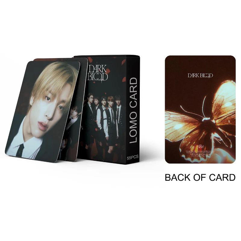 55Pcs/Set Kpop Group DARK BLOOD New Album Lomo E Photocards JUNGWON JAY Photo Cards