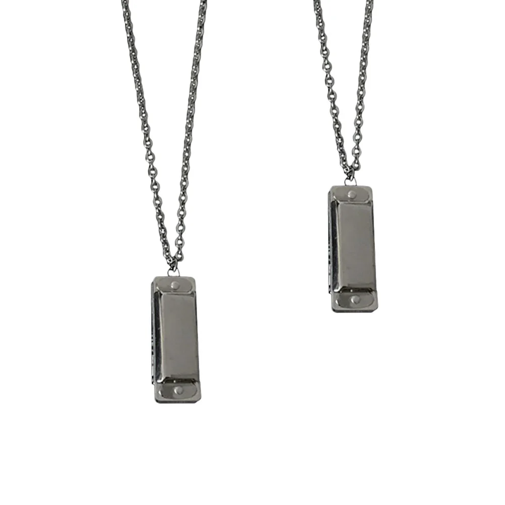 

Necklace for Kids Musical Instruments Jewelry Wild Silver Stainless Steel Sweater