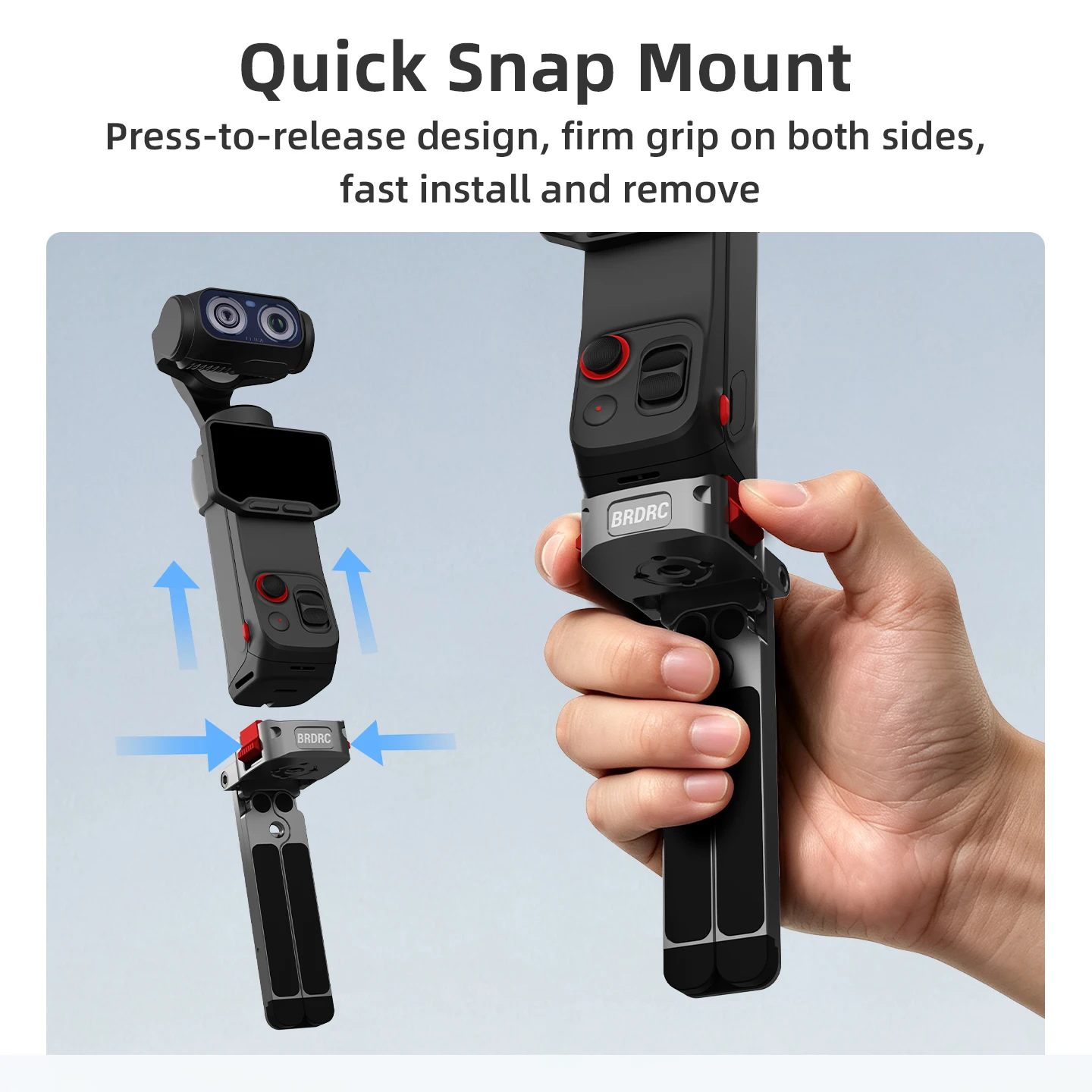 Magnetic Metal Quick‑Release Tripod Mount for Insta360 Luna Ultra, Foldable Multi‑Angle Inverted Shooting Expansion Bracket Vlog