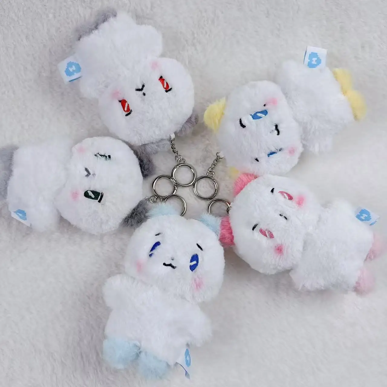 Kpop plave dos desenhos animados bonito boneca de pelúcia chaveiro alta qualidade ins estilo completo pp algodão chaveiro noah yejun bebê euno fãs presentes