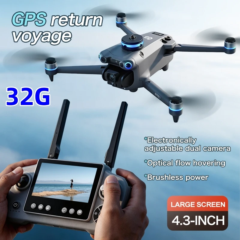 GPS Drone With 8K Professional Camera Gimbal Obstacle Avoidance Touch Screen Brushless Aerial Photography