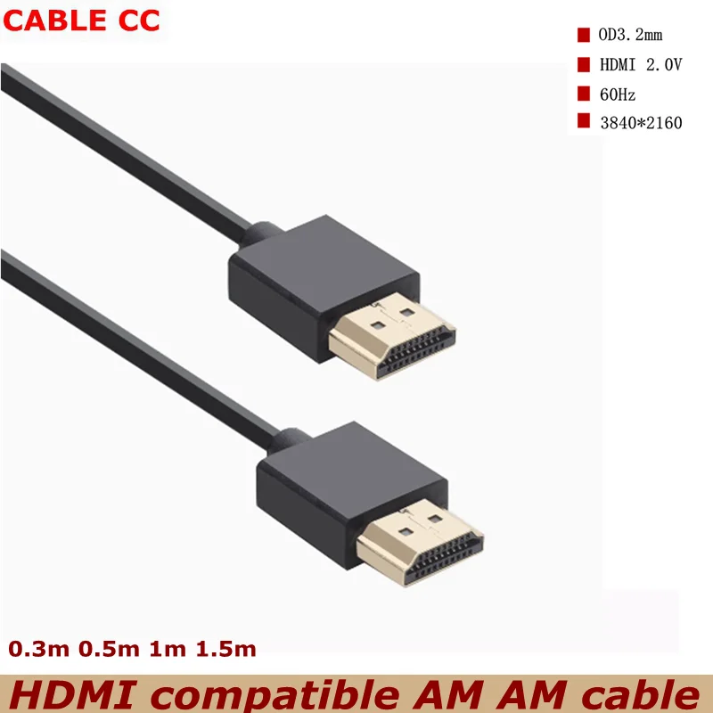 HD Cable 4K 60Hz 1080P HDMI-Compatible Ultra HD High Speed Video Audio HDMI 2.0 Cable For PS4 TV Laptop Monitor computer