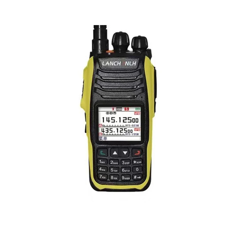 LANCHONLH UV79 10W Amateur Ham Radio Station with Air Band Receive Color LCD Finger PTT Motorcycle Bluetooth Walkie Talkie HAM