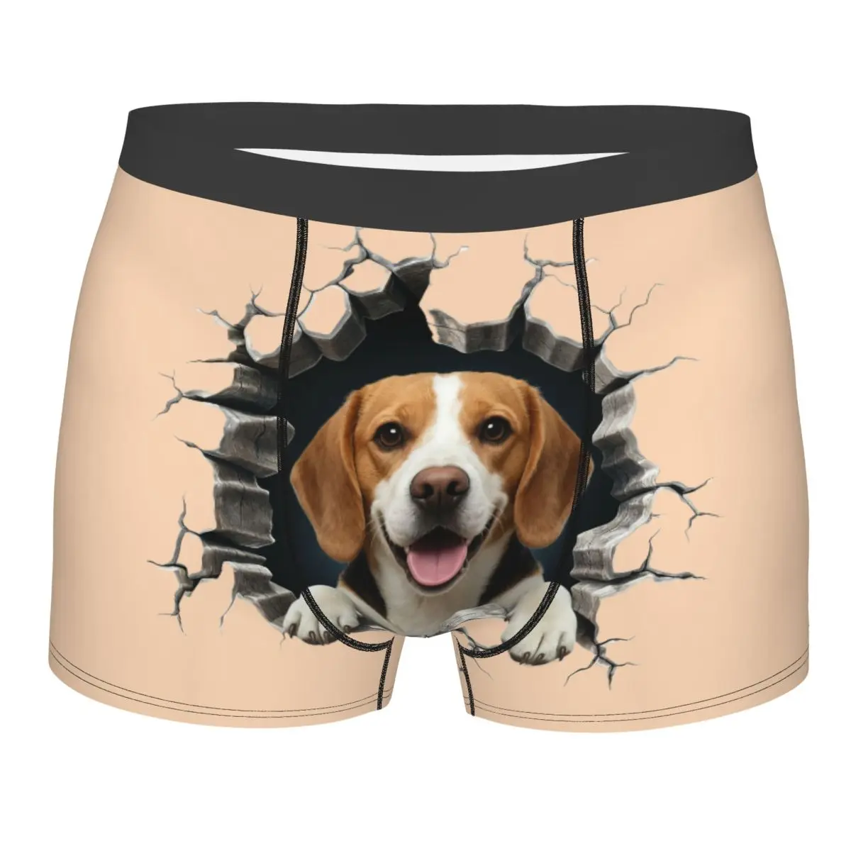 

Мужское нижнее белье на День святого Валентина, трусы-боксеры для любителей собак, дышащие шорты, трусы для мужа