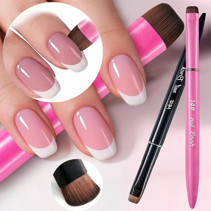 Professional French Manicure Brush, Fine Head Nail Painting Pen, Multi-purpose for Gel Acrylic Nails Detail Cleaning