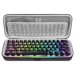 Geekria 60% Compact Keyboard Case for 61Keys Gaming Keyboards, Hard Carrying Case Compatible with Razer Huntsman Mini 60%, RK61
