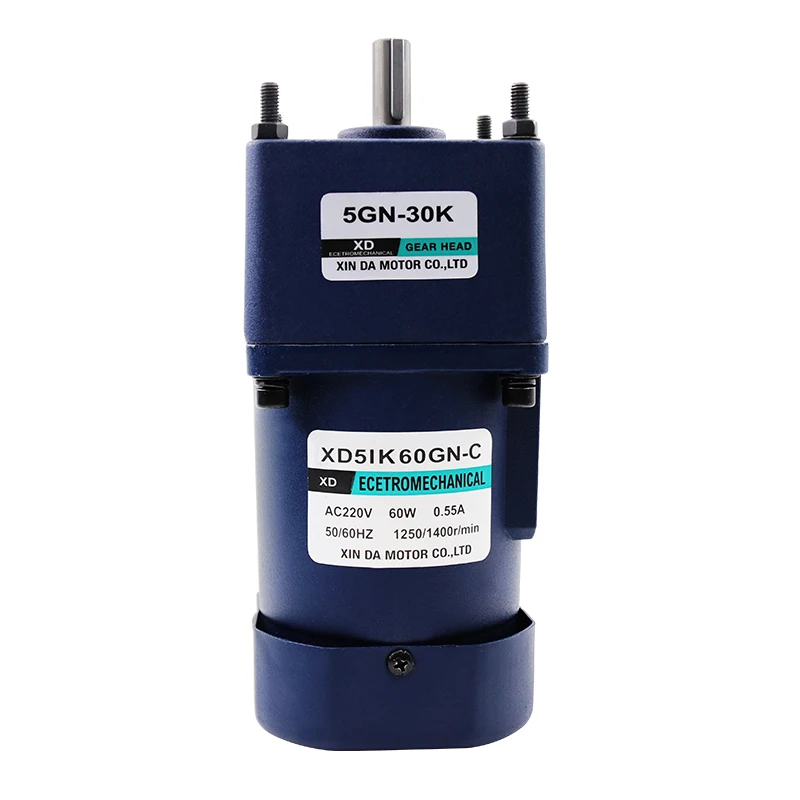 220V AC Motor 60W Gear Reduction single-phase Motor Micro Slow Speed  Forward And Reverse Low Speed