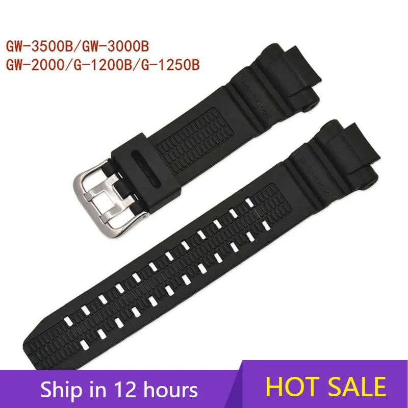 Silicone Watchband for Casio G-SHOCK GW-3500B GW-3000B GW-2000 G-1200B G-1250B Men Sport Band Strap Watch Accessories