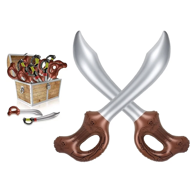 1Pc Aufblasbare Piraten Schwerter Halloween Spielzeug Pvc Air Kinder Aufgeblasen Messer Geburtstag Party Dekorationen für kinder Jungen Geschenke