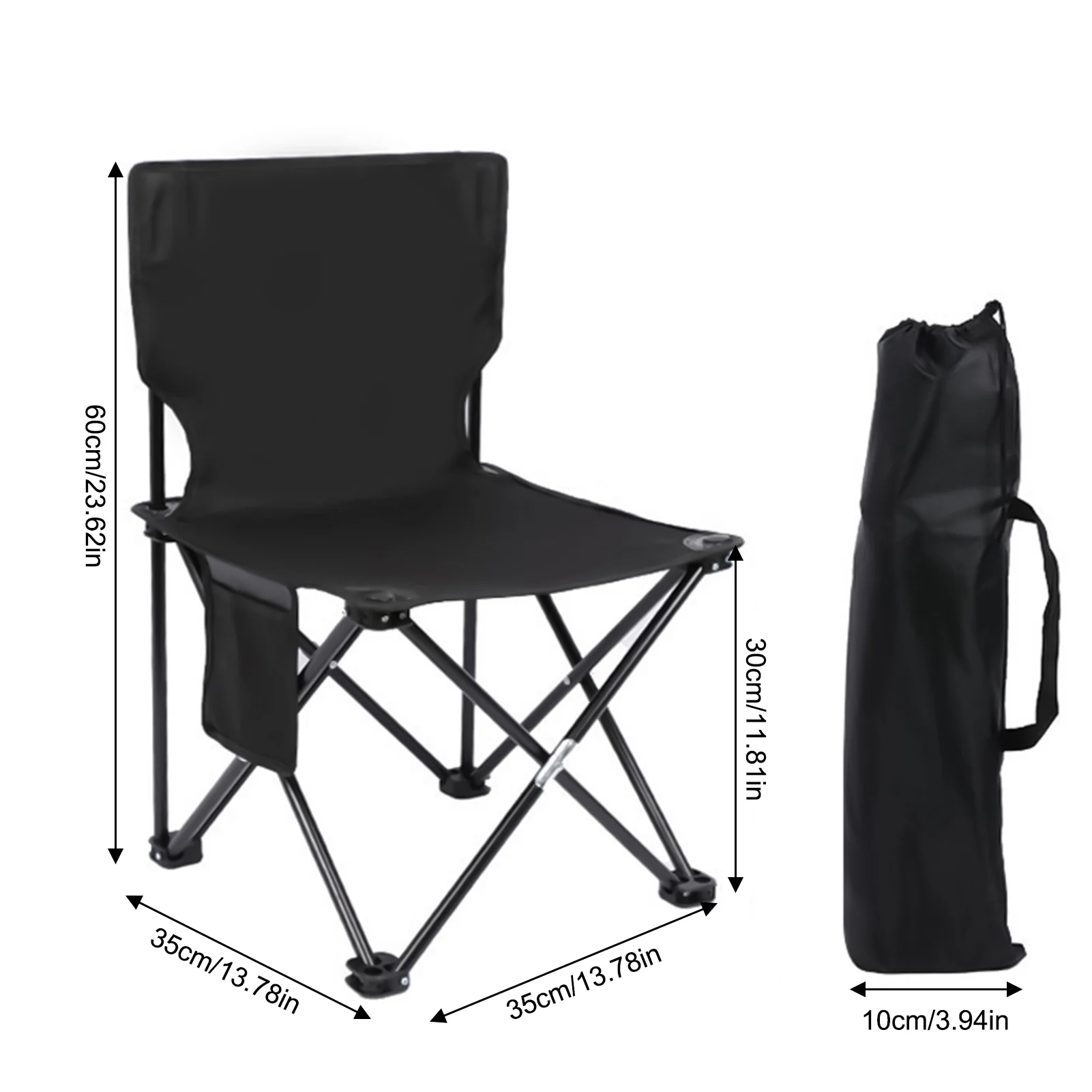 Foldable Camping Chairs Easy Setup and Packup Lightweight Material Chair Suitable for Outside Hiking