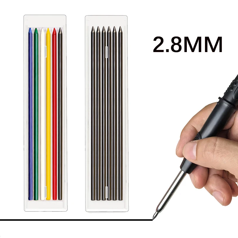 3 Box/Set 2B 2,8mm Holzbearbeitung Mechanische Bleistift Austauschbare Mine Tiefe Loch Markierung Architektur Malerei Bleistift Mine Kern – Detail 4