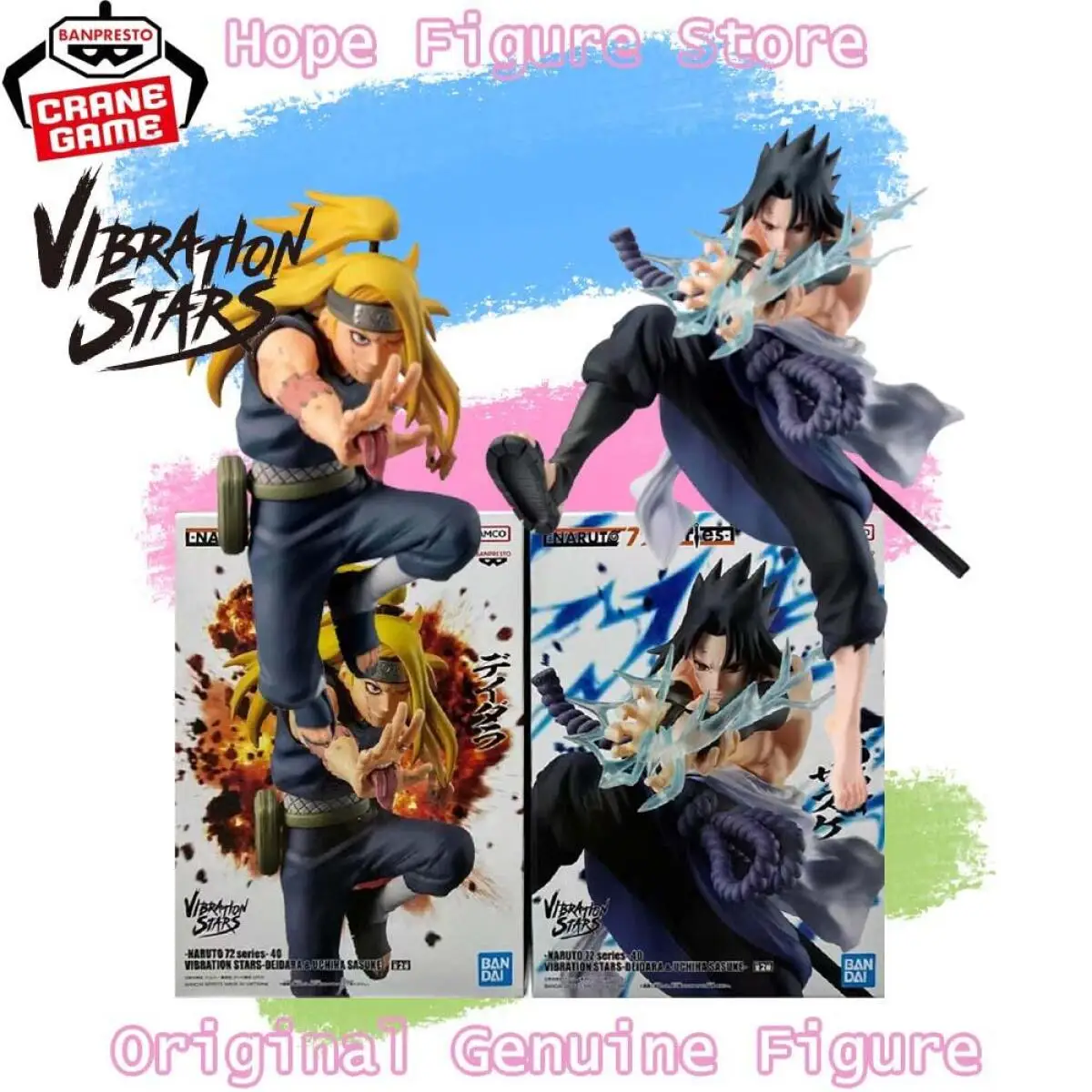 

In Stock Genuine Banpresto Vibration Stars Naruto 72 Series Deidara Uchiha Sasuke Figure Anime Model Toy