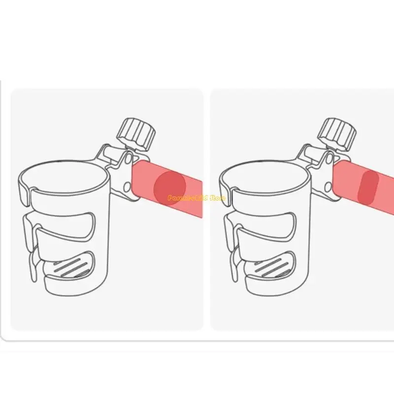 WXTD Portabicchieri per passeggino Portabottiglie universale girevole a 360 gradi per accessori per sedie a rotelle per e