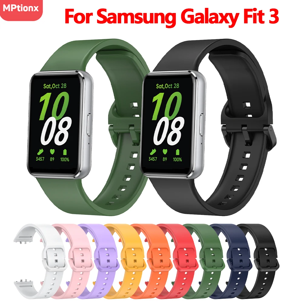 Silicone Strap For Samsung Galaxy Fit 3 Watch Bracelet Replacement Sport Watchband For Samsung Galaxy Fit3 Band Accessories