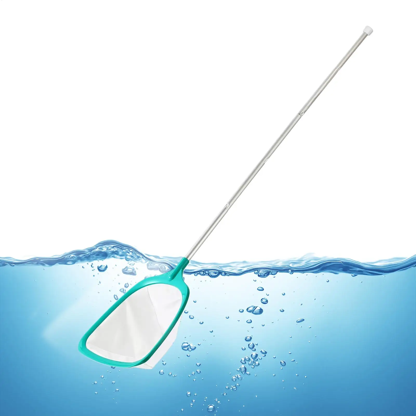 

Pool Skimmer Net Fine Mesh Adjustable Cleaner With Three-section Pole Pool Cleaner Net For Pond Water Garden Spa Hot Tub Lake