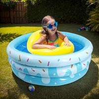 120cm Children Inflatable Swimming Pool Summer Kids Water Bath Tub PVC Round Paddling Pool Toddler Outdoor Water Game Supplies