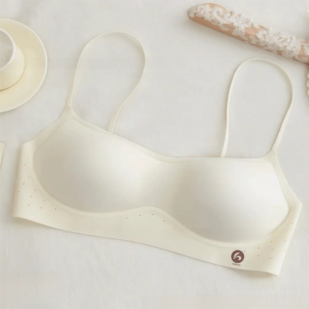 New Breathable Women's Seamless Bra Seamless Adjustable Straps Wireless Bra Wireless Low-Neck Bra Summer Wear