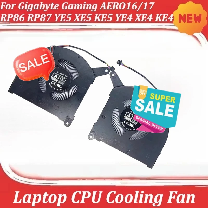 

For Gigabyte Gaming AERO16/17 RP86 RP87 YE5 XE5 KE5 YE4 XE4 KE4 Laptop CPU Cooling Fan