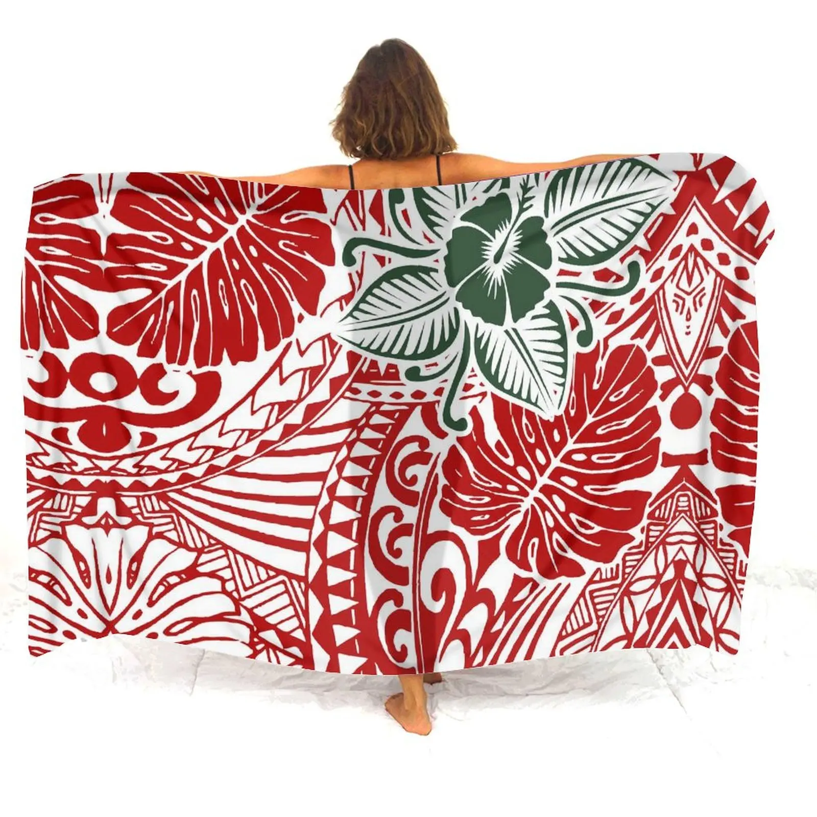 Polynesische aanpasbare strand essentiële dames sarong sjaal zomer strand salon jurk sarong sjaal verkrijgbaar het hele jaar door