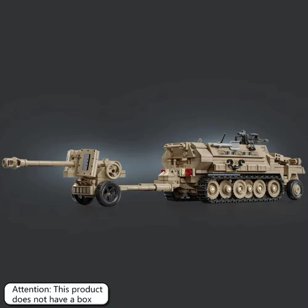 562 pezzi di blocchi di costruzione per veicoli a mezza pista corazzati pesanti, kit modello di storia militare per adulti - Idea regalo per esposizione da collezione