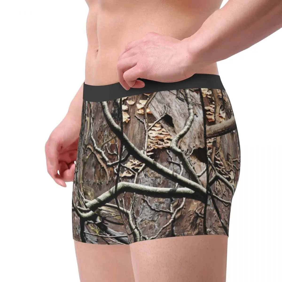 Custom Hunting Camouflage Underwear Men Stretch Camouflage Camo Boxer Briefs view 3