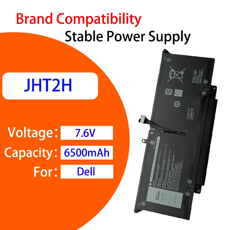 High Quality Replacement Laptop Battery For Dell Latitude 7310 7410 JHT2H 7CXN6 6500mAh 7.6V Rechargeable Li-ion Battery
