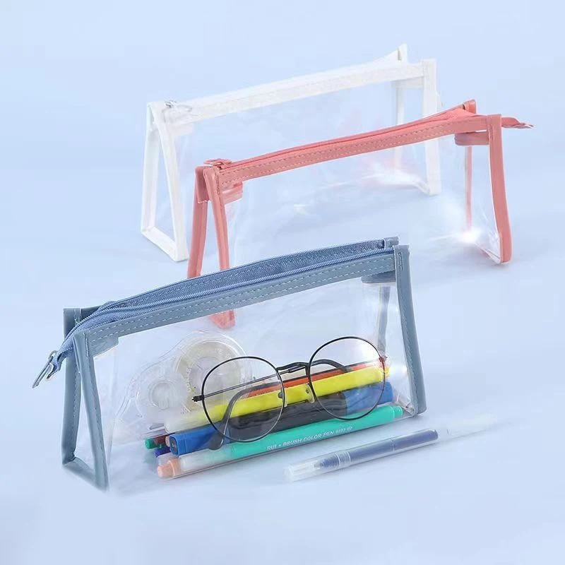 PVC Transparent High-value Transparent Pencil Bag Niche Large-capacity Storage Stationery Bag