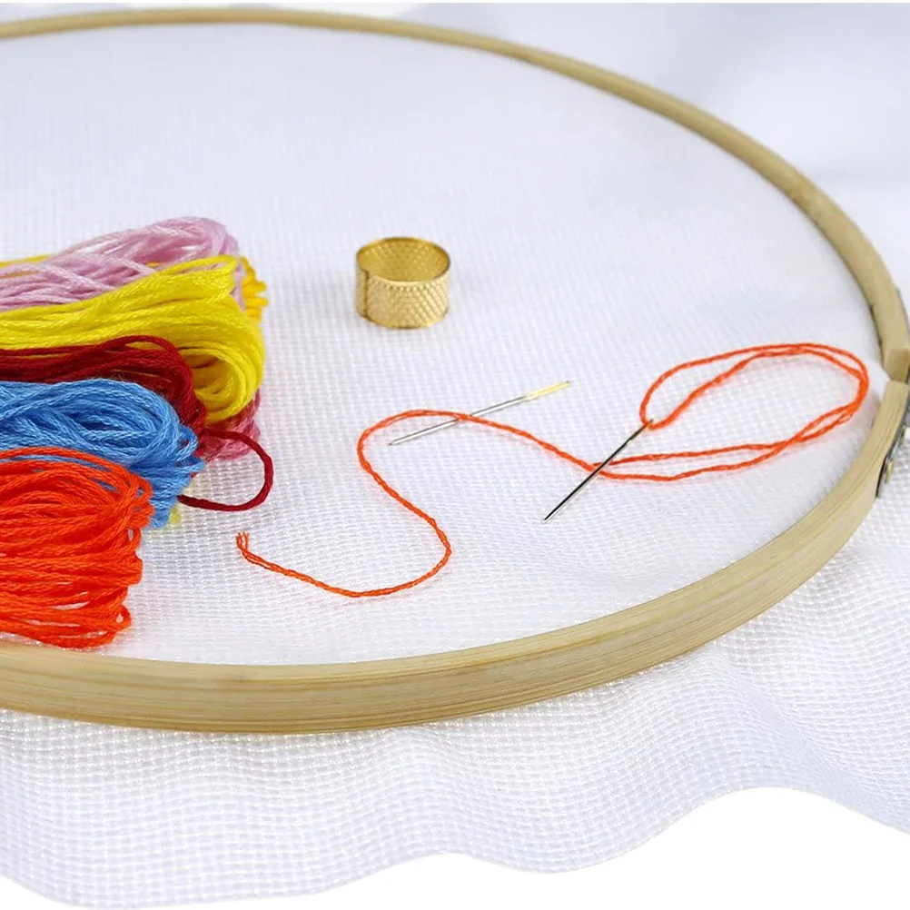 

6Pcs Cross-Stitch Cloth Cotton Material Plain Fabric for Embroidery DIY Handmade Needlework 30x30cm 50x50cm Cloth