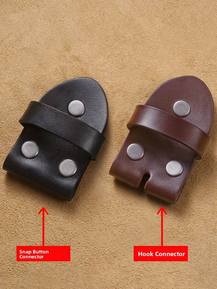 Gofanya Layered Cowhide Leather Belt Buckle Genuine Leather Waist Belt Accessories No Buckle Strap Leather Ring Head Piece Le...